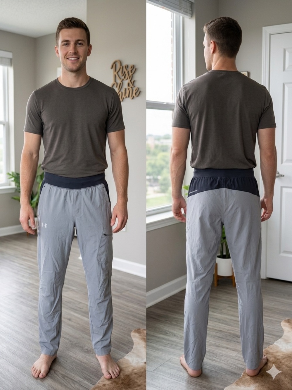 Under Armour Lightweight Athletic Cargo Pants – Grey – Size Medium